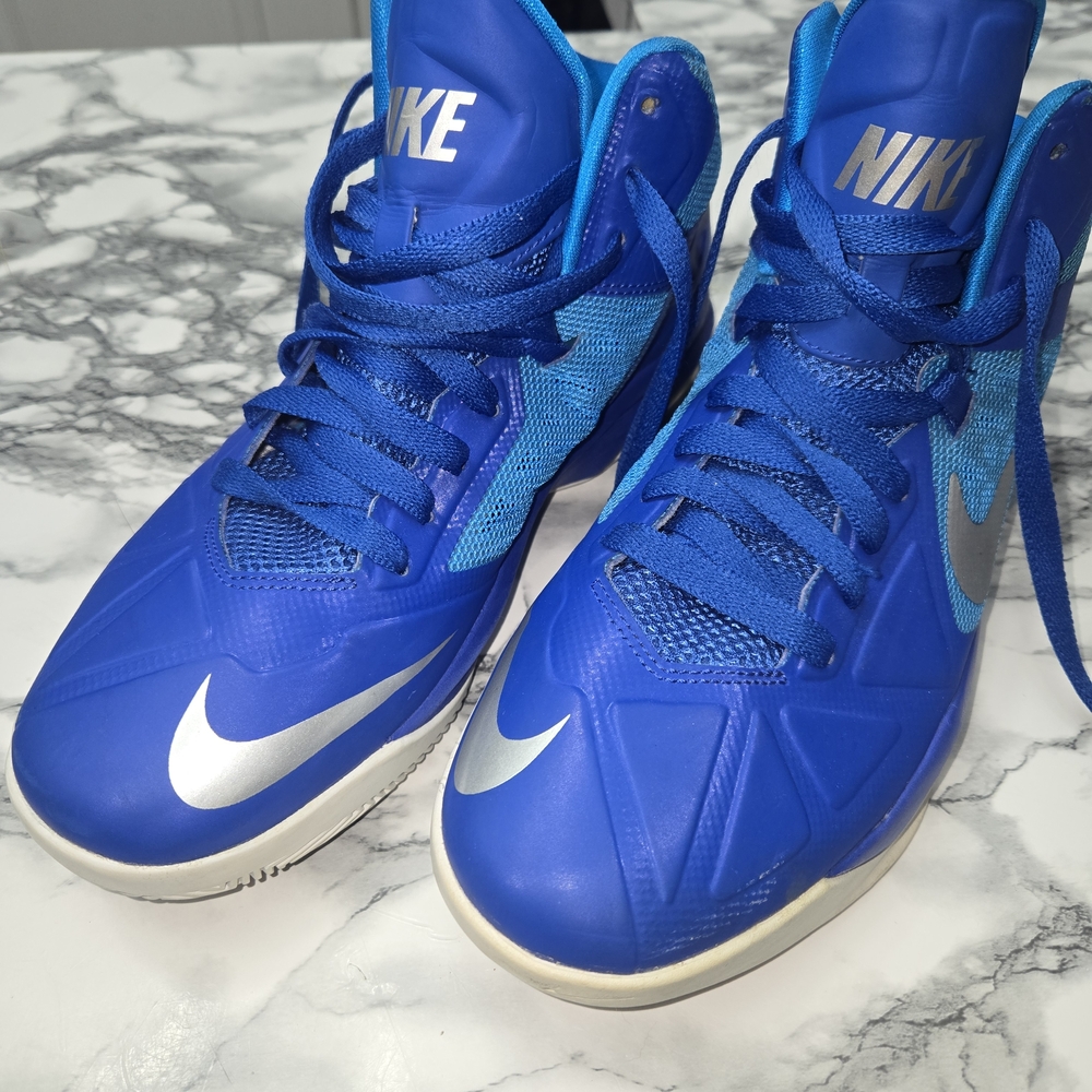 Nike Royal Blue and Silver High-Tops